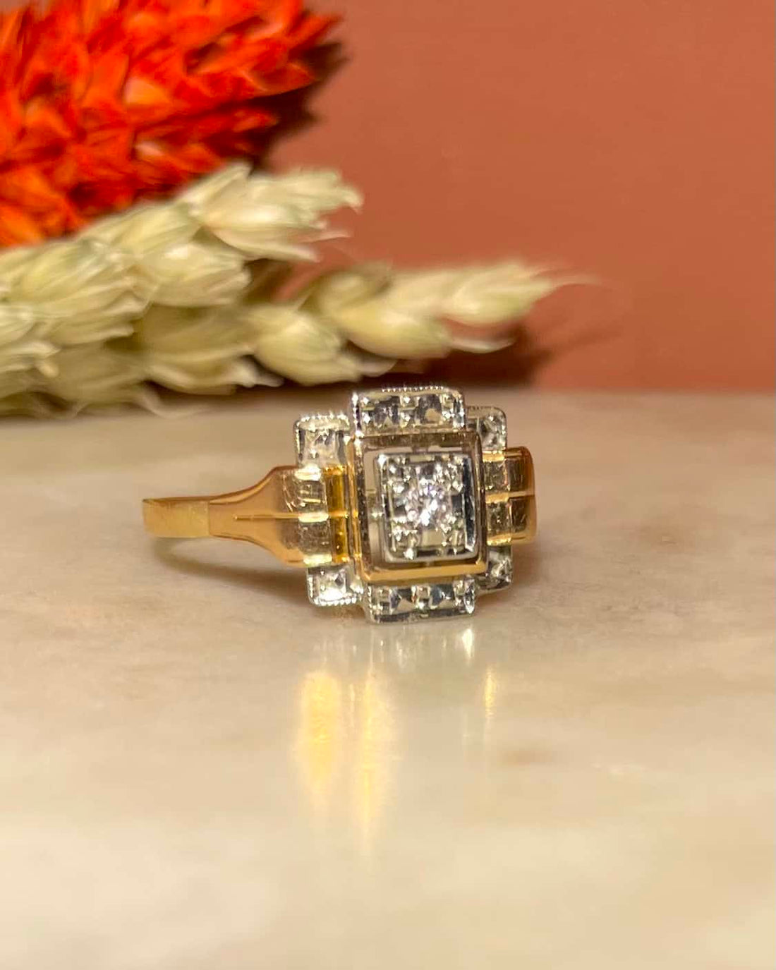Bague Art-Déco Diamant &quot;Carla&quot;