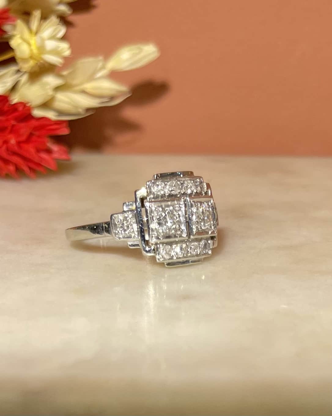 Bague Art-déco 12 Diamants &quot;Tatum&quot;