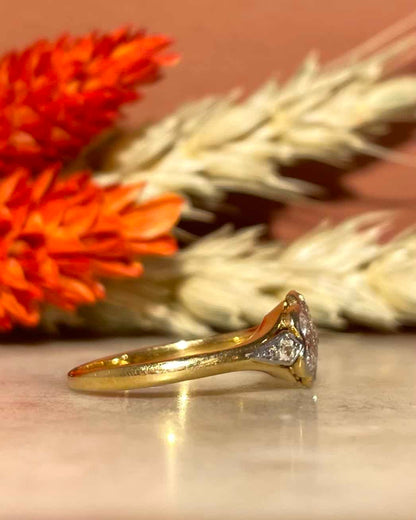 Bague fleur Art Déco Diamants &quot;Lauriane&quot;