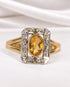 Bague Art-Déco Citrine & Diamants "Natasha" - Elliade Paris