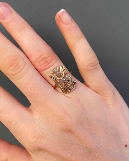 Bague Vintage Art-Déco Diamants &quot;Aubrey&quot;