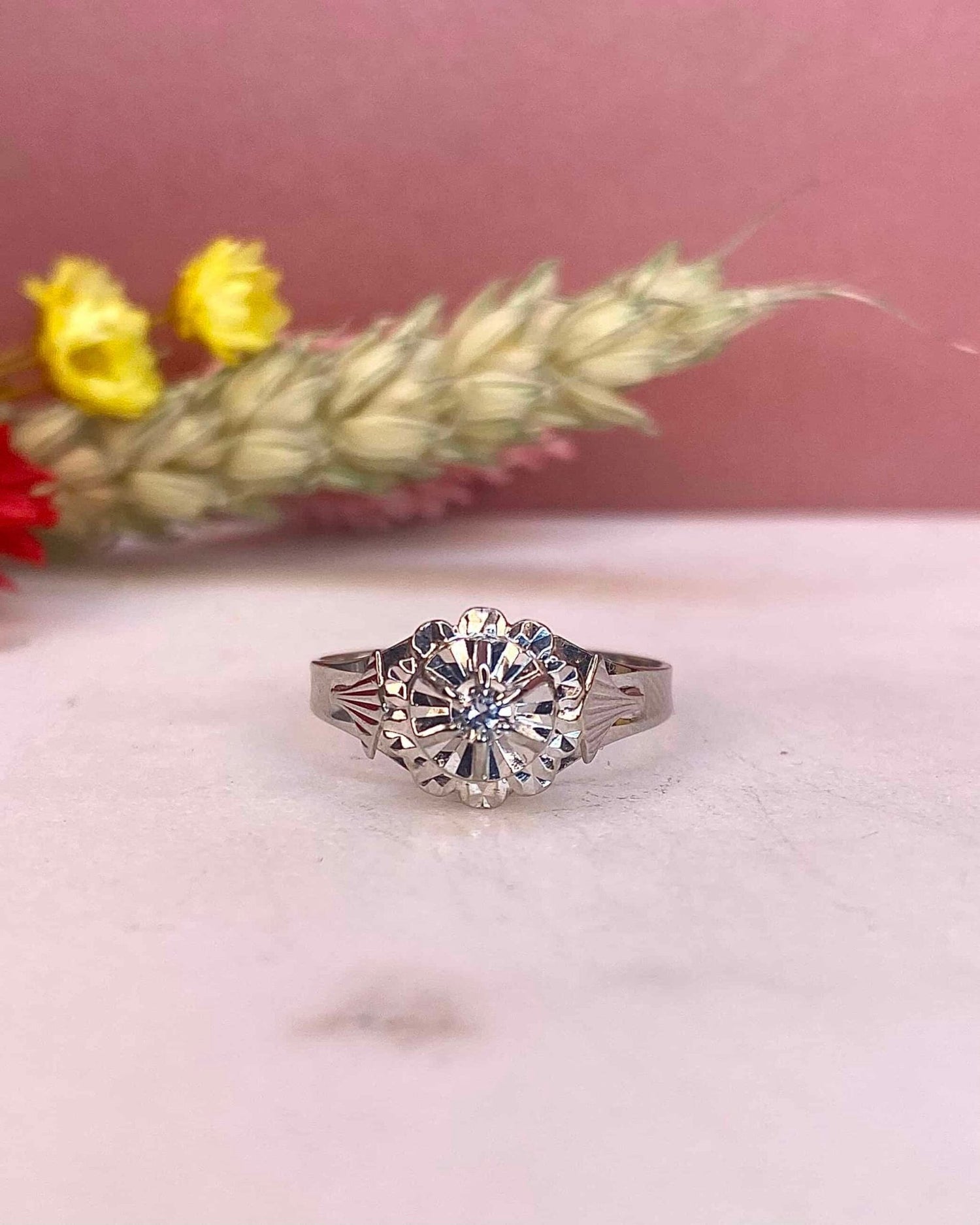 Bague Art - Deco Diamant 0.06 carat &quot;Zélie&quot; - Elliade Paris