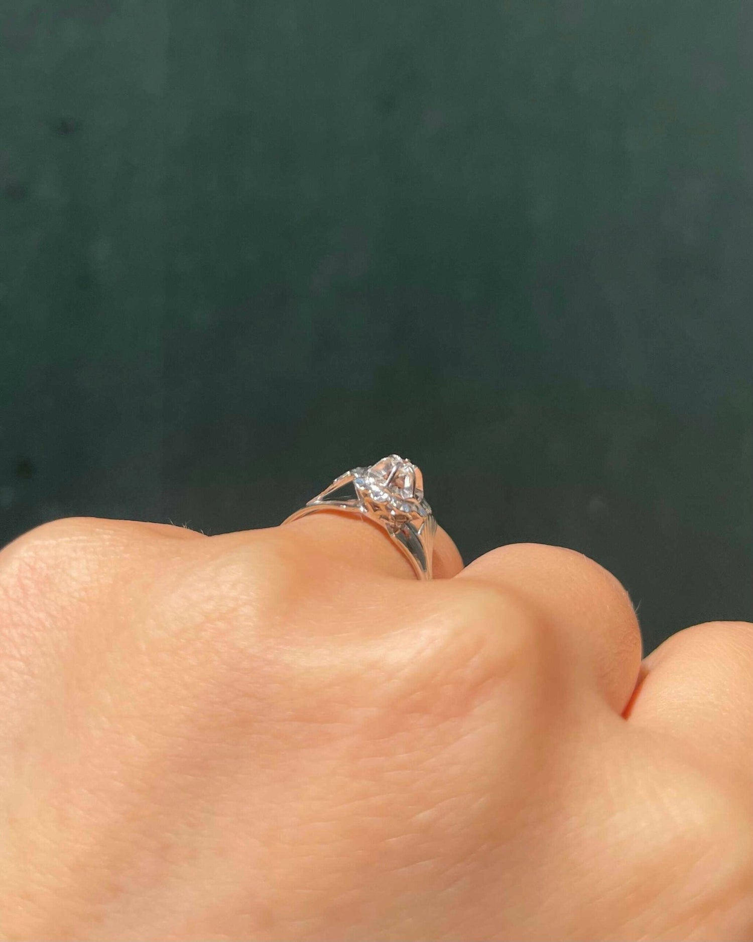 Bague Art - Deco Diamant 0.06 carat &quot;Zélie&quot; - Elliade Paris