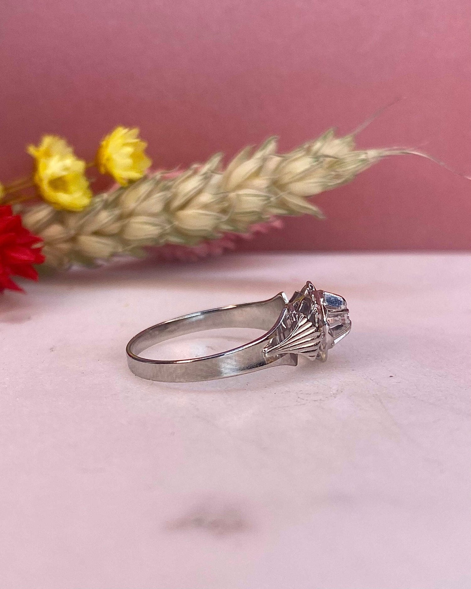 Bague Art - Deco Diamant 0.06 carat &quot;Zélie&quot; - Elliade Paris