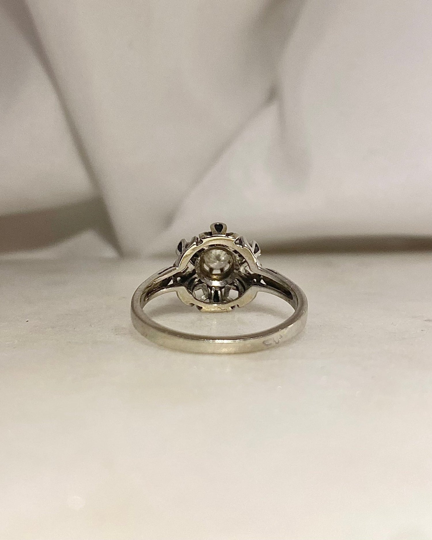 Bague Art - Déco Diamant 0.15 carat &quot;Celinie&quot; - Elliade Paris