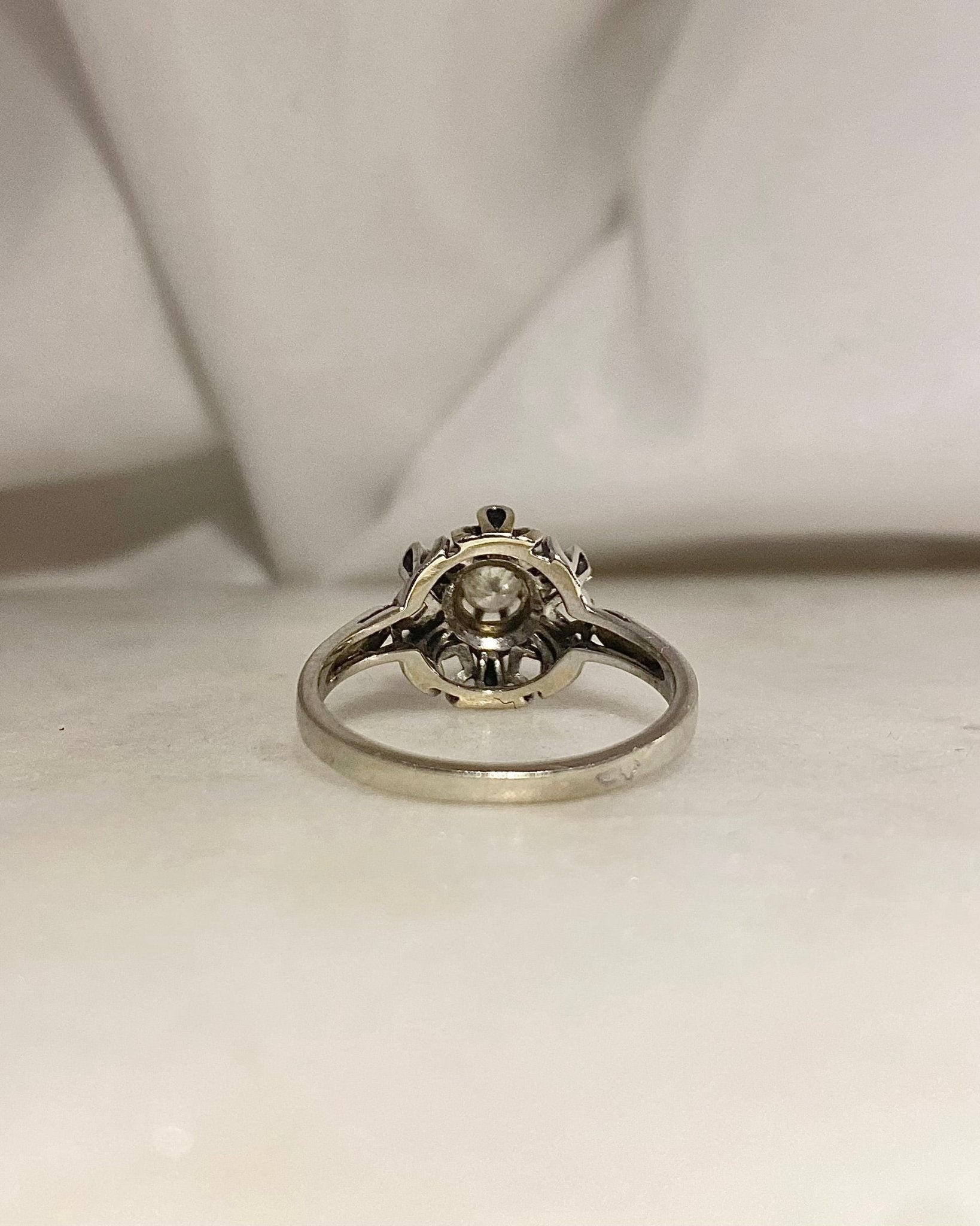 Bague Art - Déco Diamant 0.15 carat &quot;Celinie&quot; - Elliade Paris