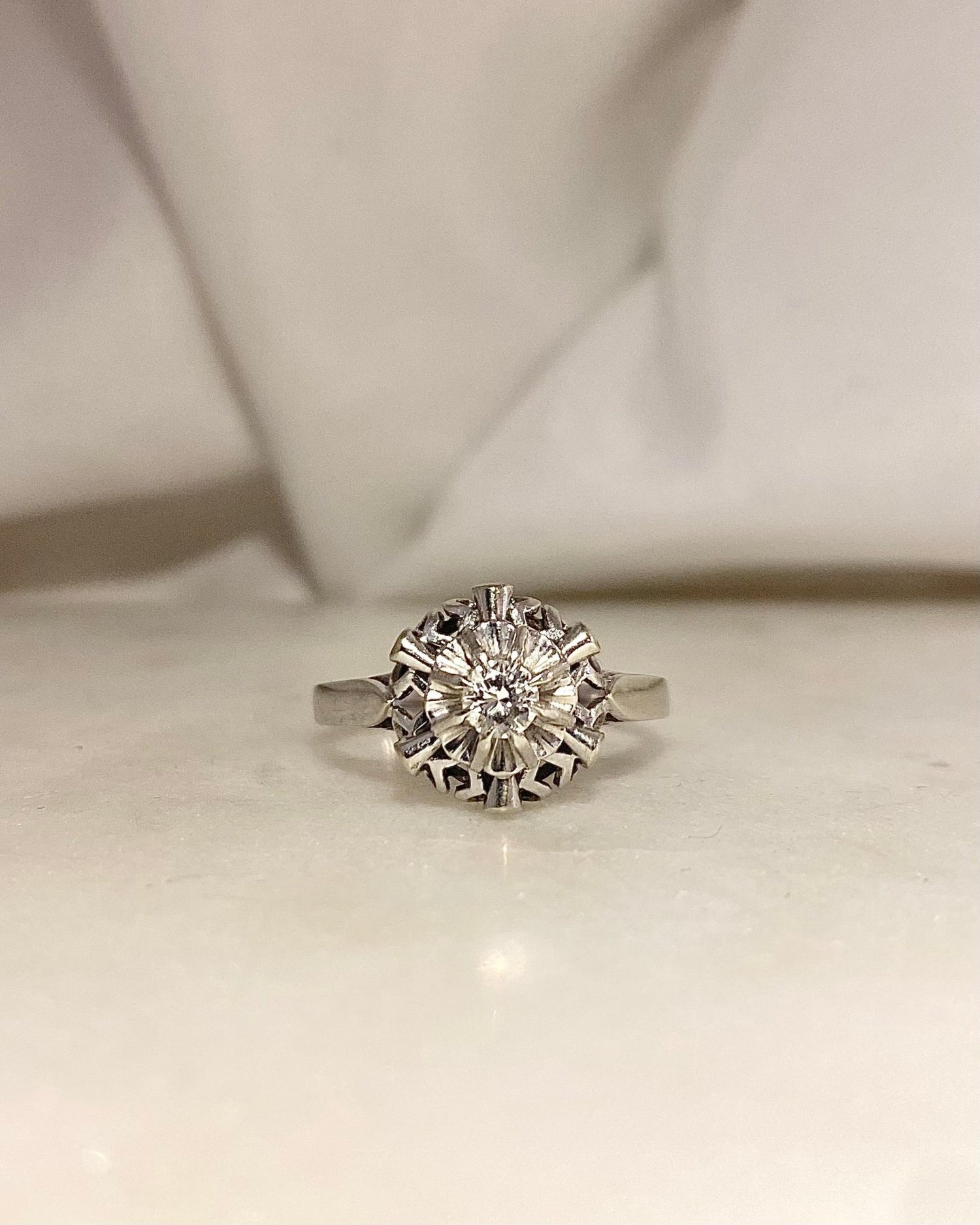 Bague Art - Déco Diamant 0.15 carat &quot;Celinie&quot; - Elliade Paris