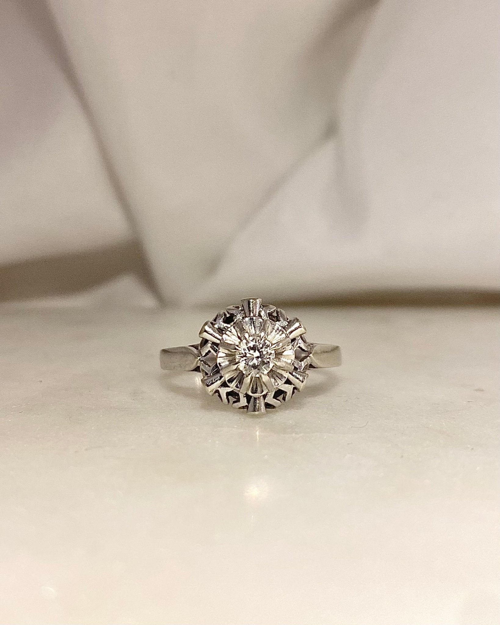 Bague Art - Déco Diamant 0.15 carat &quot;Celinie&quot; - Elliade Paris