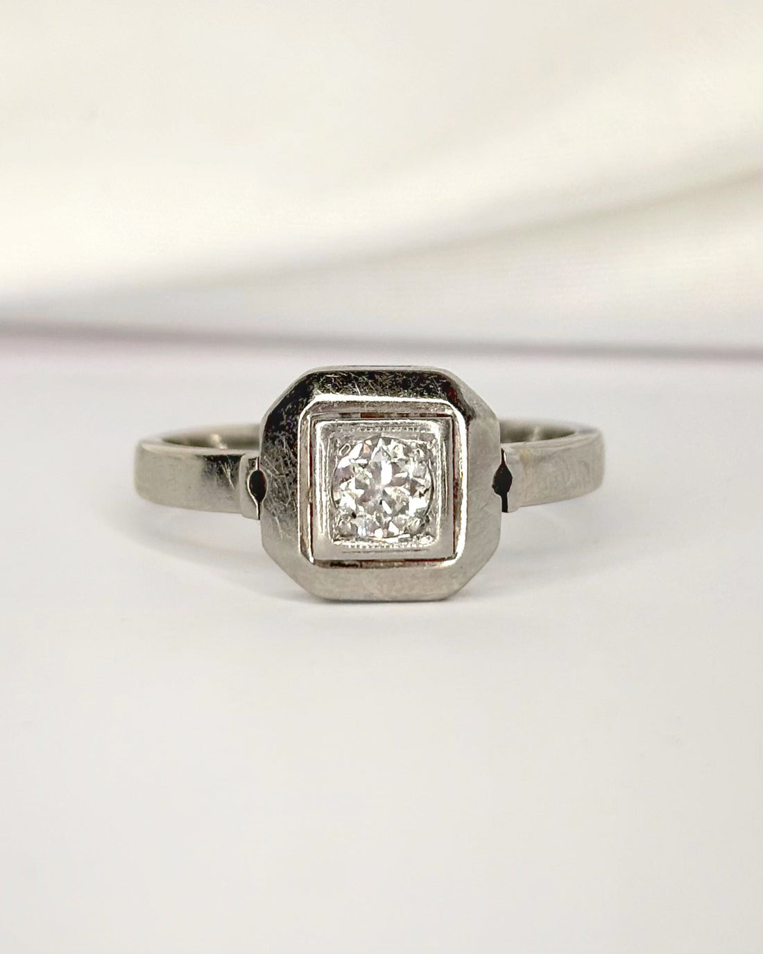 Bague Art Déco Diamant 0.22 carat "Enera" - Elliade Paris