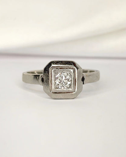 Bague Art Déco Diamant 0.22 carat "Enera" - Elliade Paris