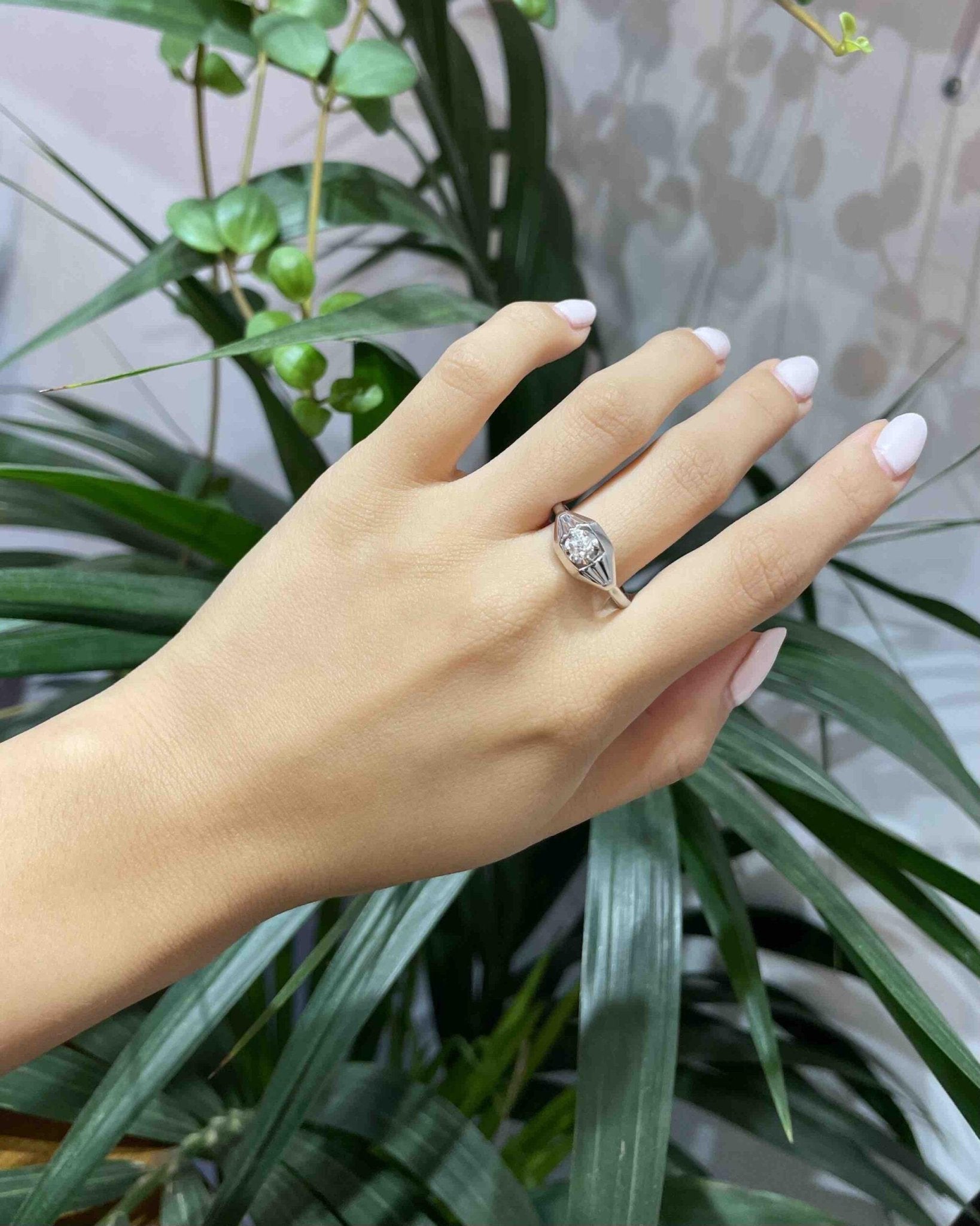 Bague Art - déco diamant 0.25 carat "Iriane" - Elliade Paris