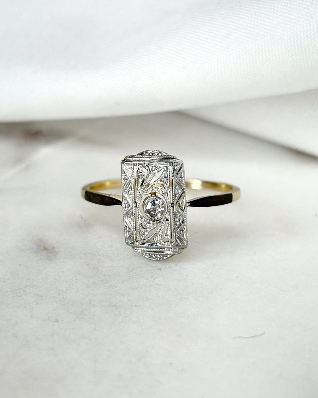 Bague Art Déco Diamant &quot;Adélie&quot; - Elliade Paris