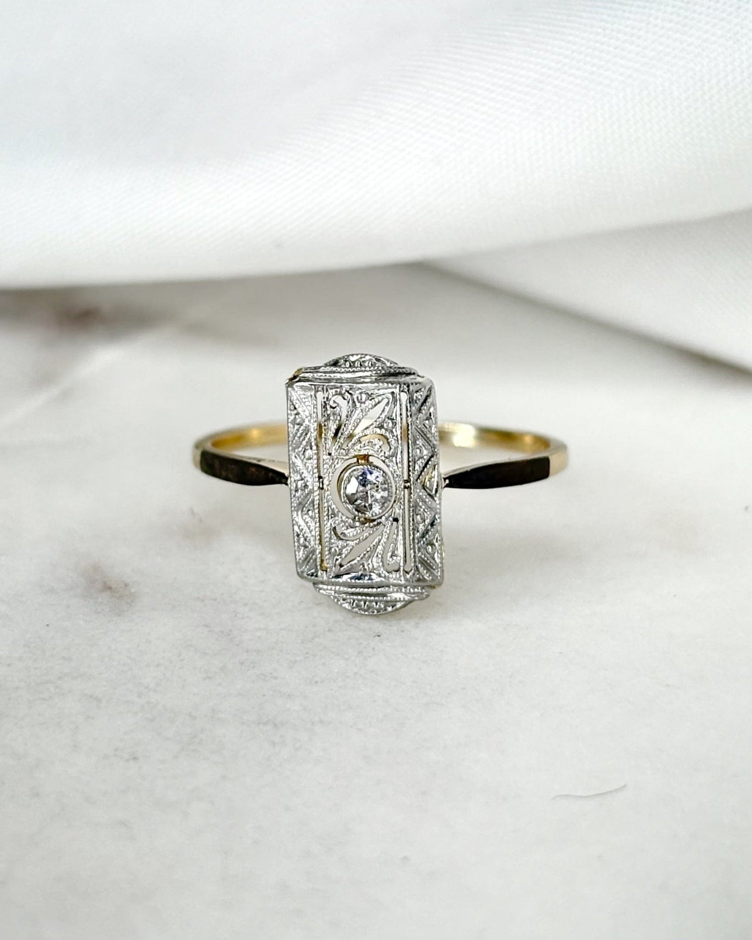 Bague Art Déco Diamant &quot;Adélie&quot; - Elliade Paris