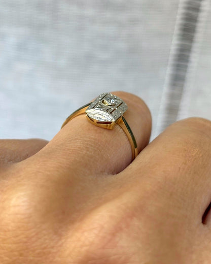 Bague Art Déco Diamant &quot;Adélie&quot; - Elliade Paris