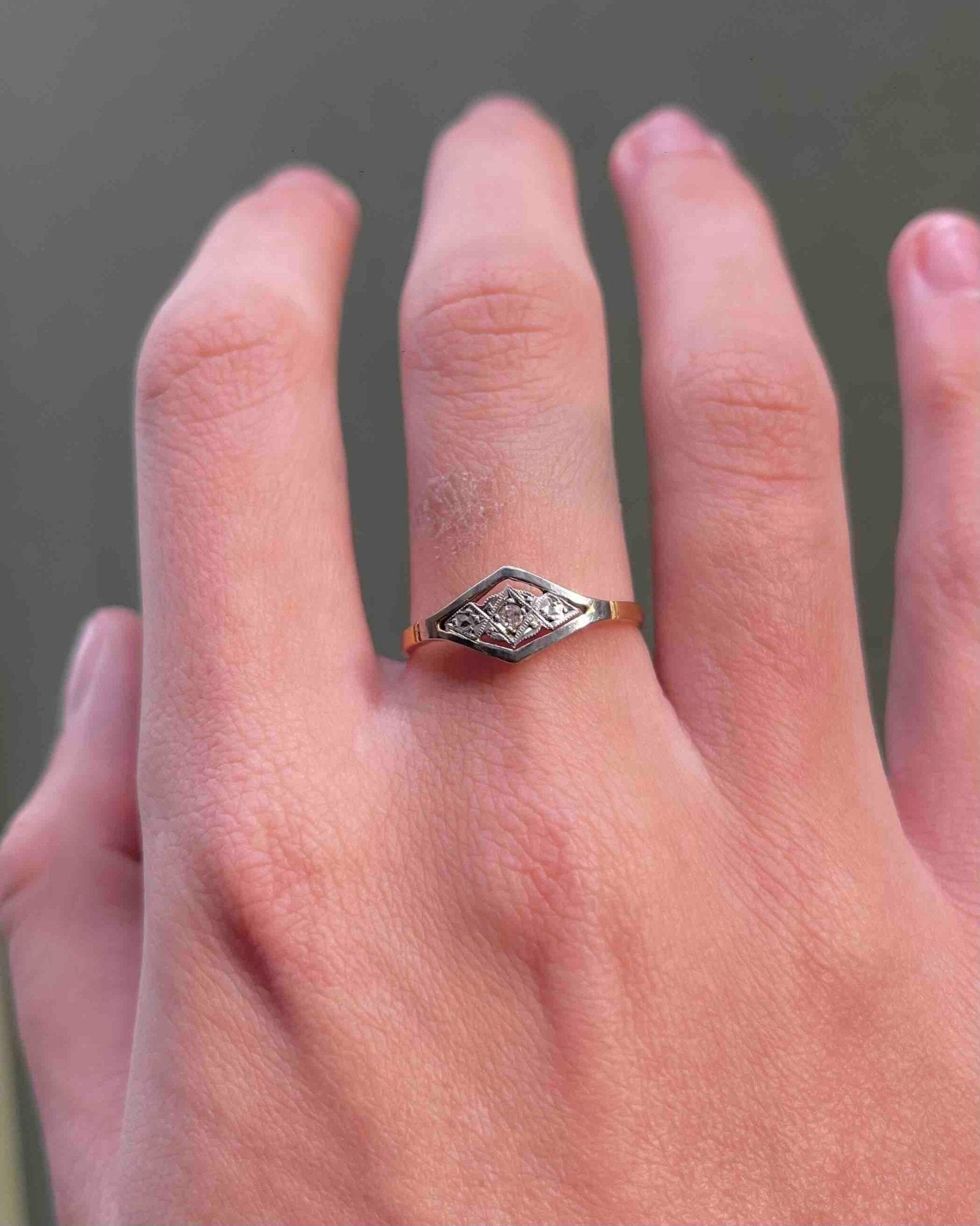 Bague Art - déco Diamant "Albertine" - Elliade Paris