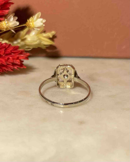 Bague Art - Déco Diamant &quot;Andrée&quot; - Elliade Paris