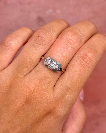 Bague Art-Déco Diamant "Annaelle" - Elliade Paris