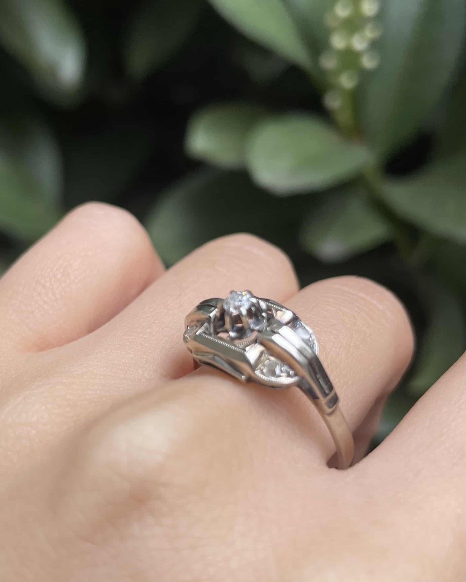 Bague Art - Déco Diamant &quot;Aria&quot; - Elliade Paris
