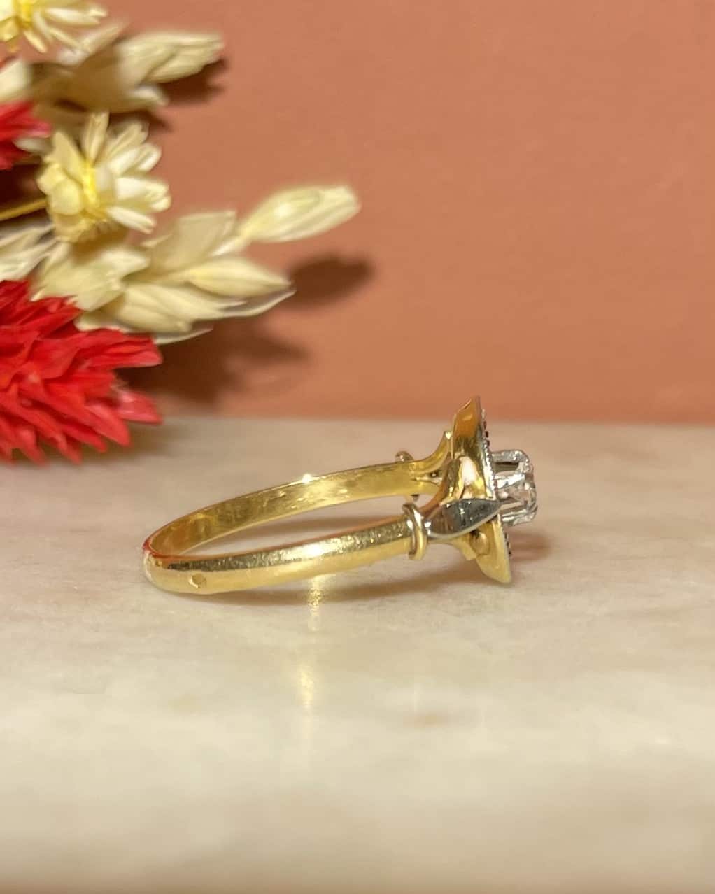Bague Art - déco Diamant &quot;Carelle&quot; - Elliade Paris
