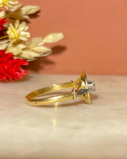 Bague Art - déco Diamant &quot;Carelle&quot; - Elliade Paris