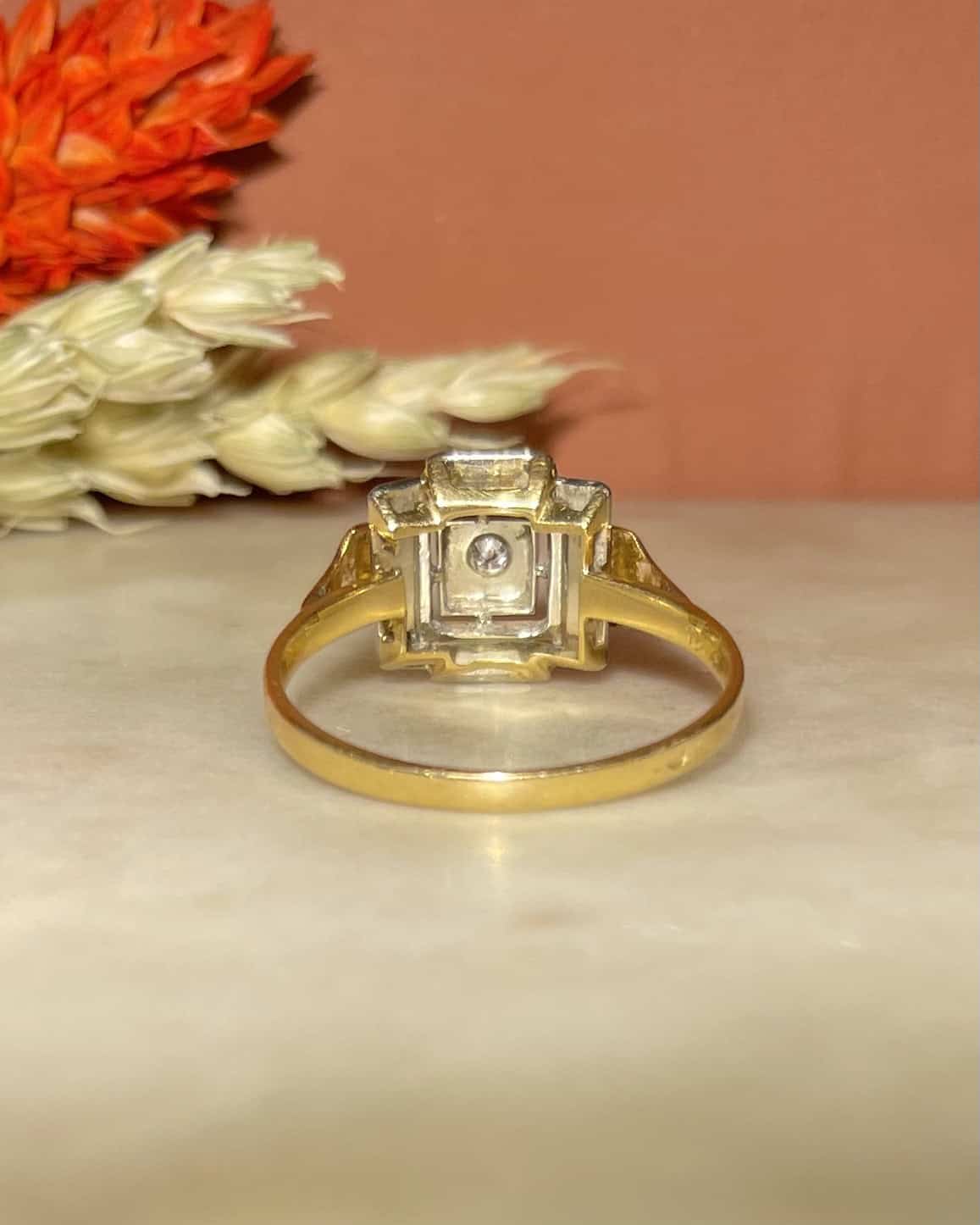 Bague Art - Déco Diamant &quot;Carla&quot; - Elliade Paris