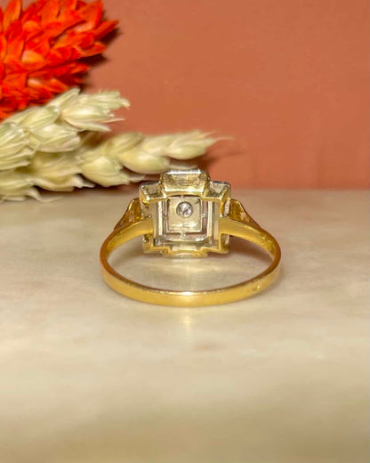 Bague Art - Déco Diamant &quot;Carla&quot; - Elliade Paris