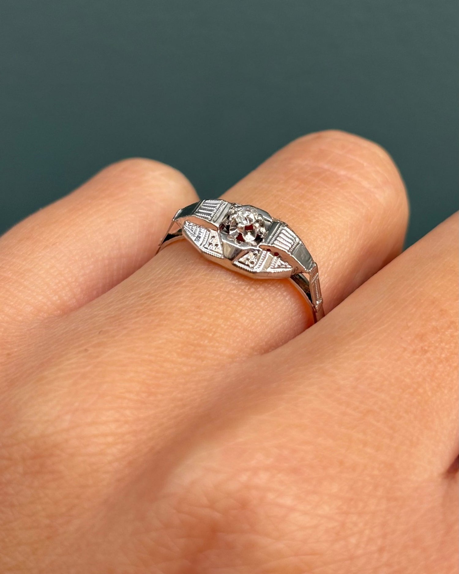 Bague Art Déco Diamant &quot;Elena&quot; - Elliade Paris