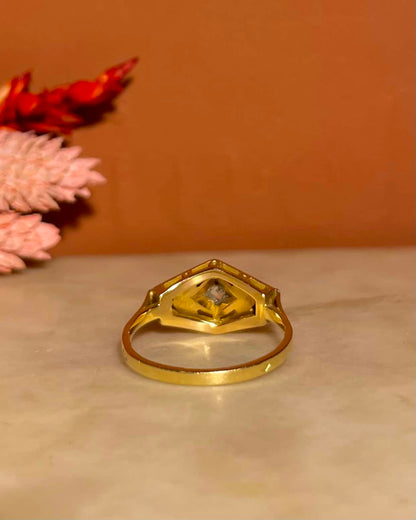 Bague Art-déco Tank Diamants &quot;Zephyra&quot;
