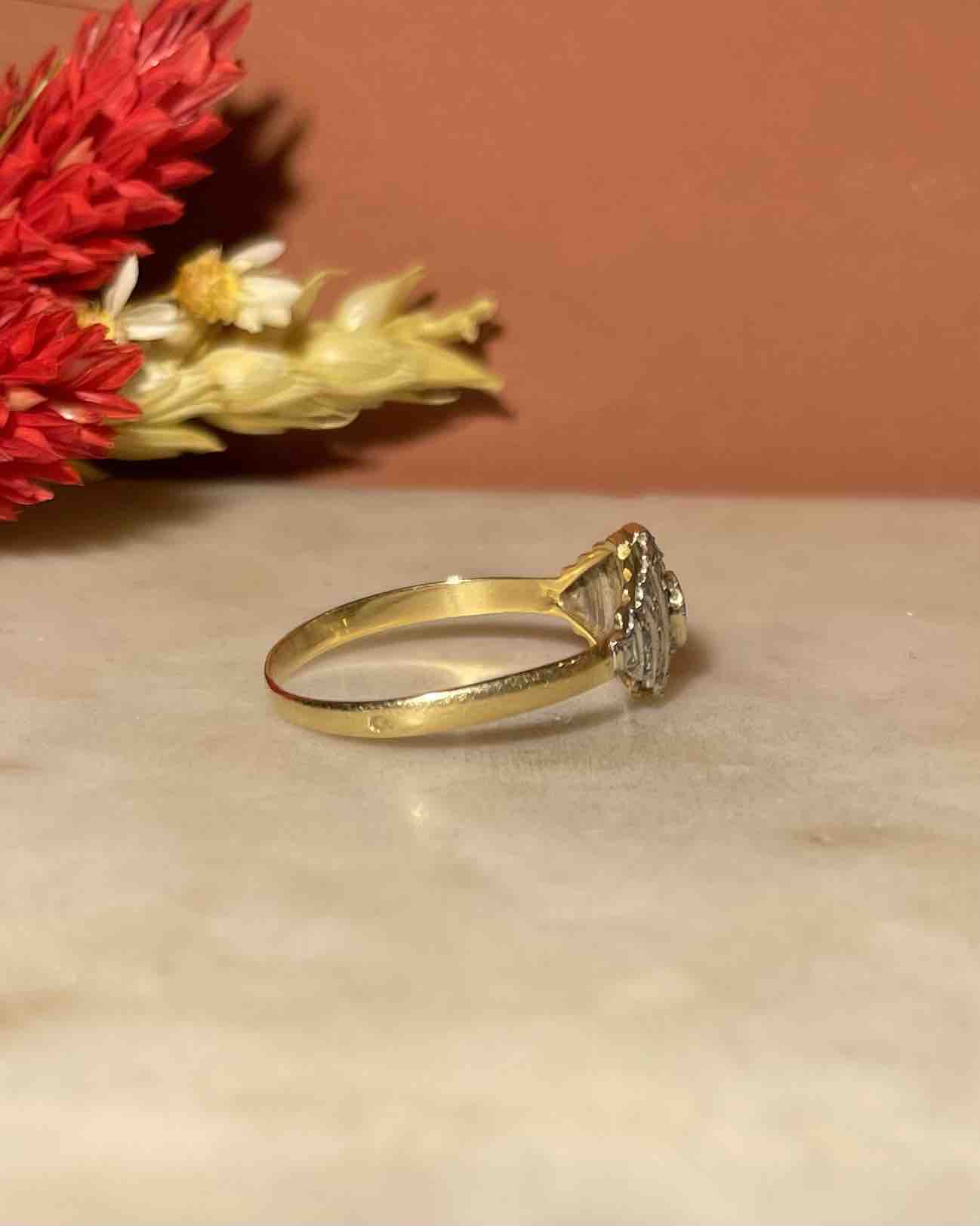 Bague Art-Déco diamant &quot;Lara&quot;