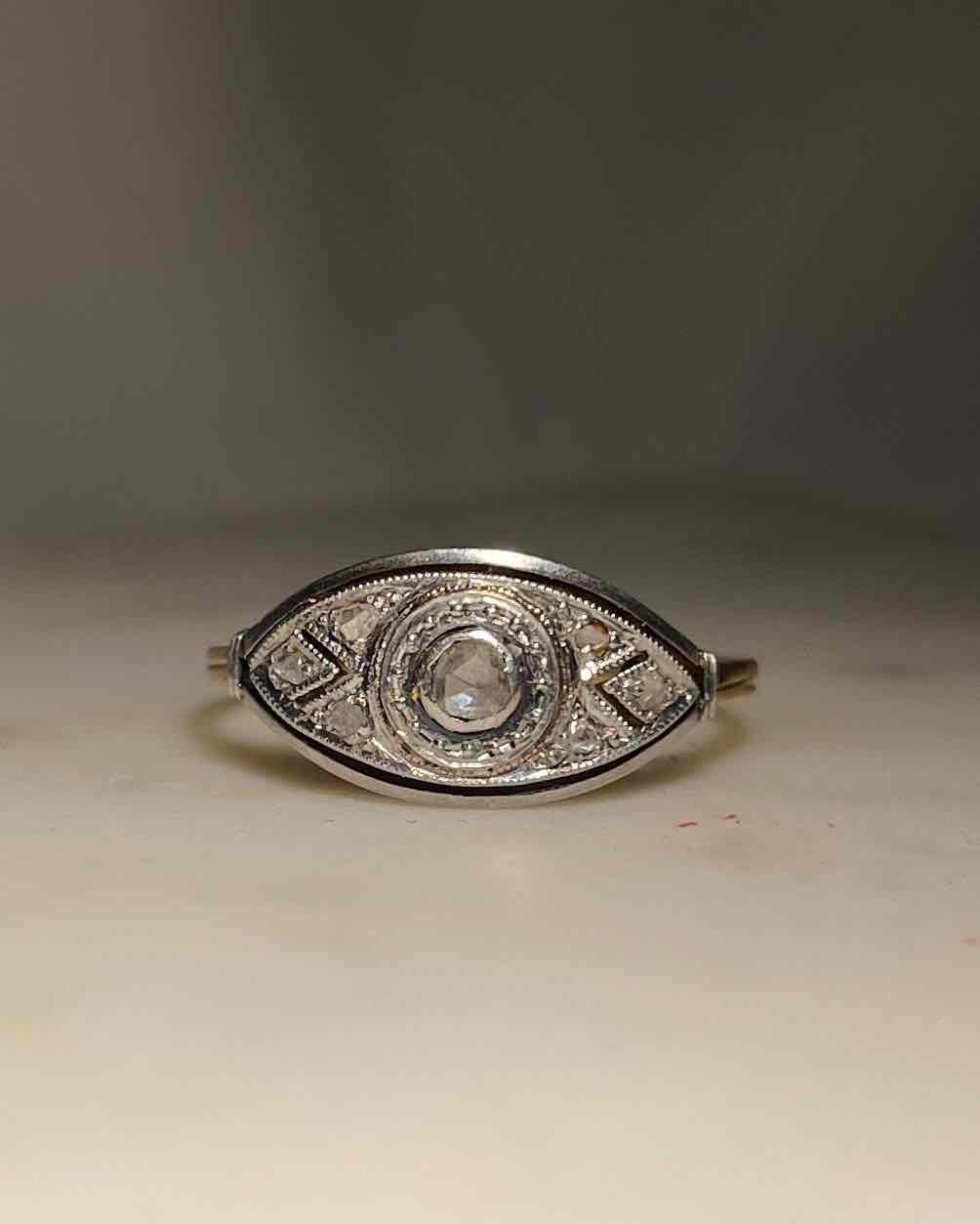 Bague Art - déco Diamant &quot;Garance&quot; - Elliade Paris