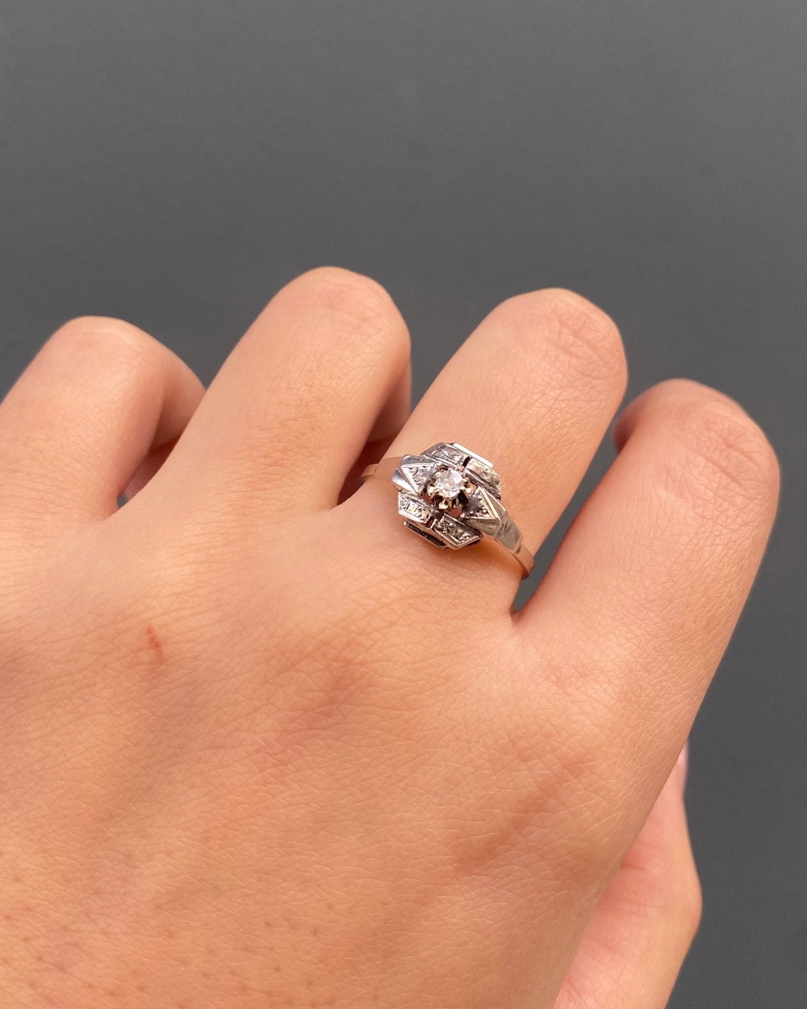 Bague Art Déco Diamant &quot;Gloria&quot; - Elliade Paris