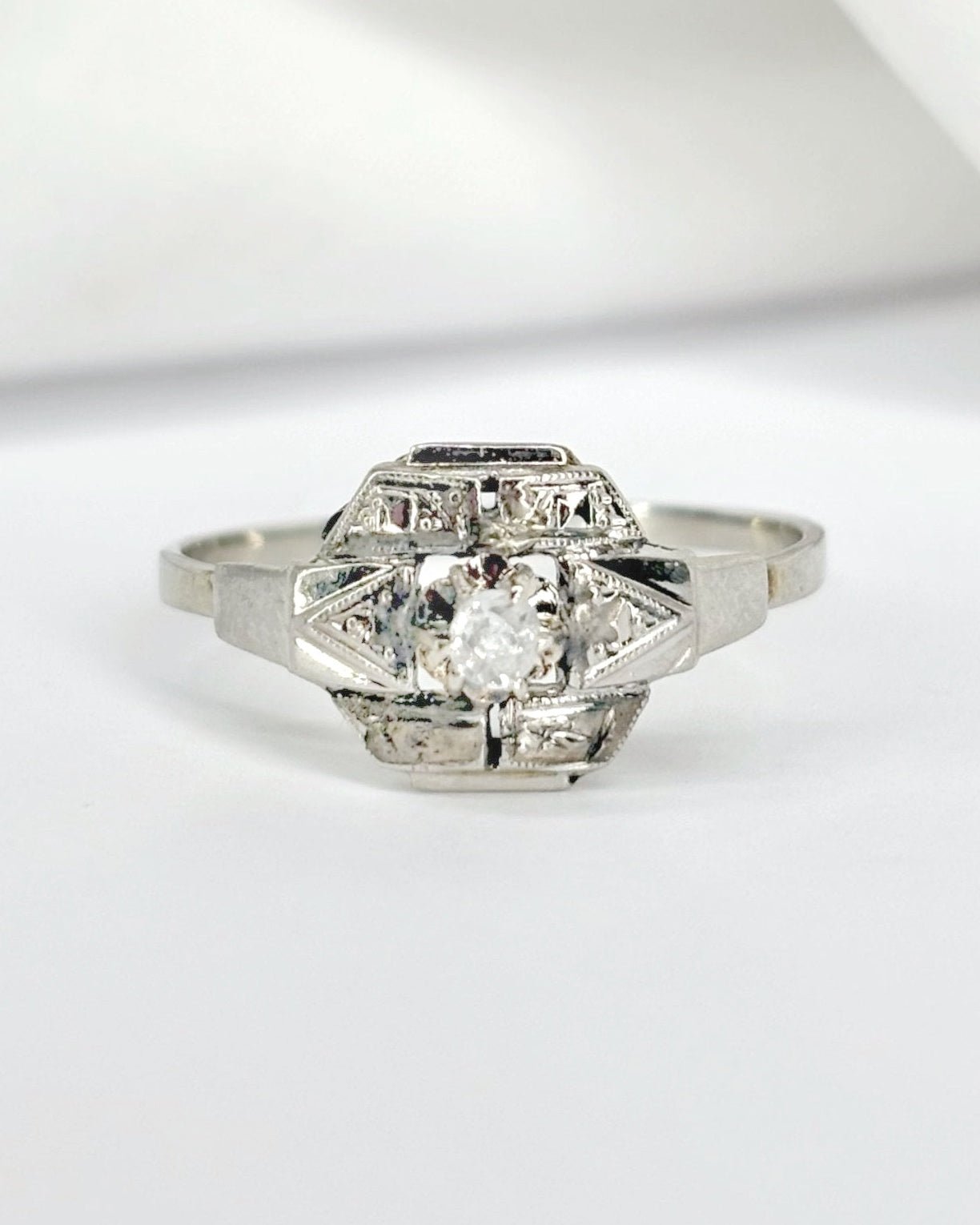 Bague Art Déco Diamant "Gloria" - Elliade Paris
