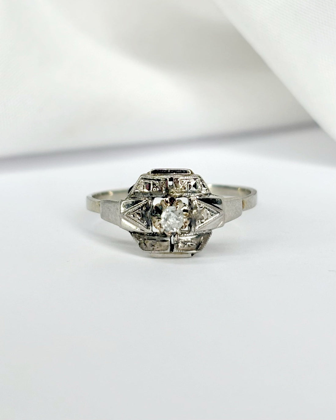 Bague Art Déco Diamant &quot;Gloria&quot; - Elliade Paris