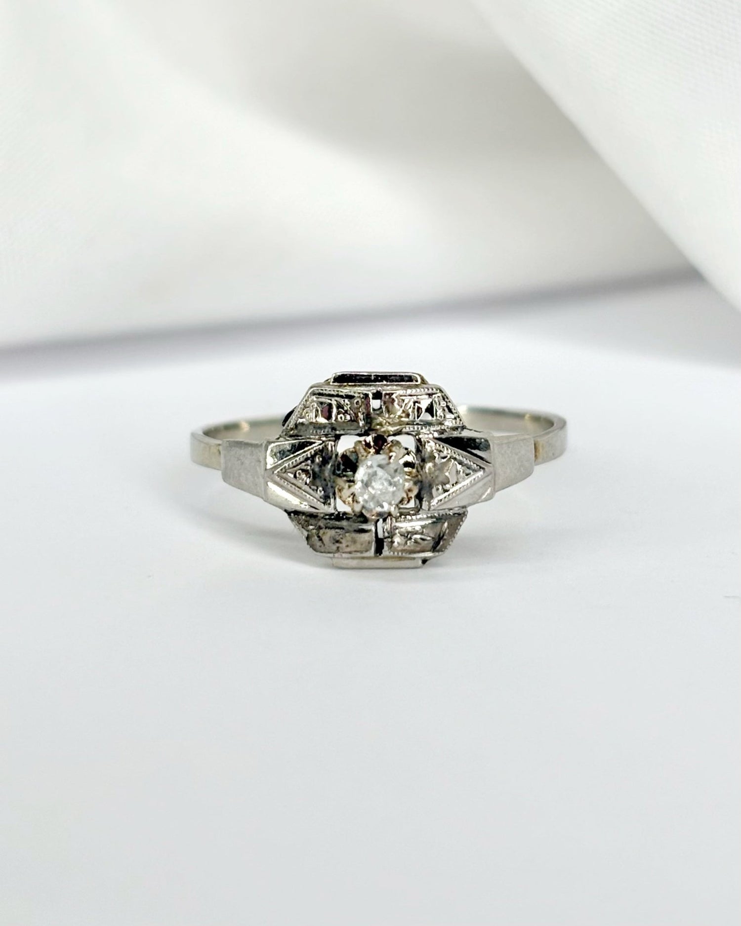 Bague Art Déco Diamant &quot;Gloria&quot; - Elliade Paris