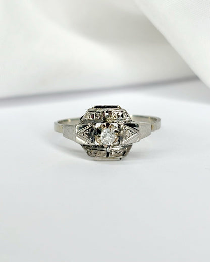 Bague Art Déco Diamant &quot;Gloria&quot; - Elliade Paris