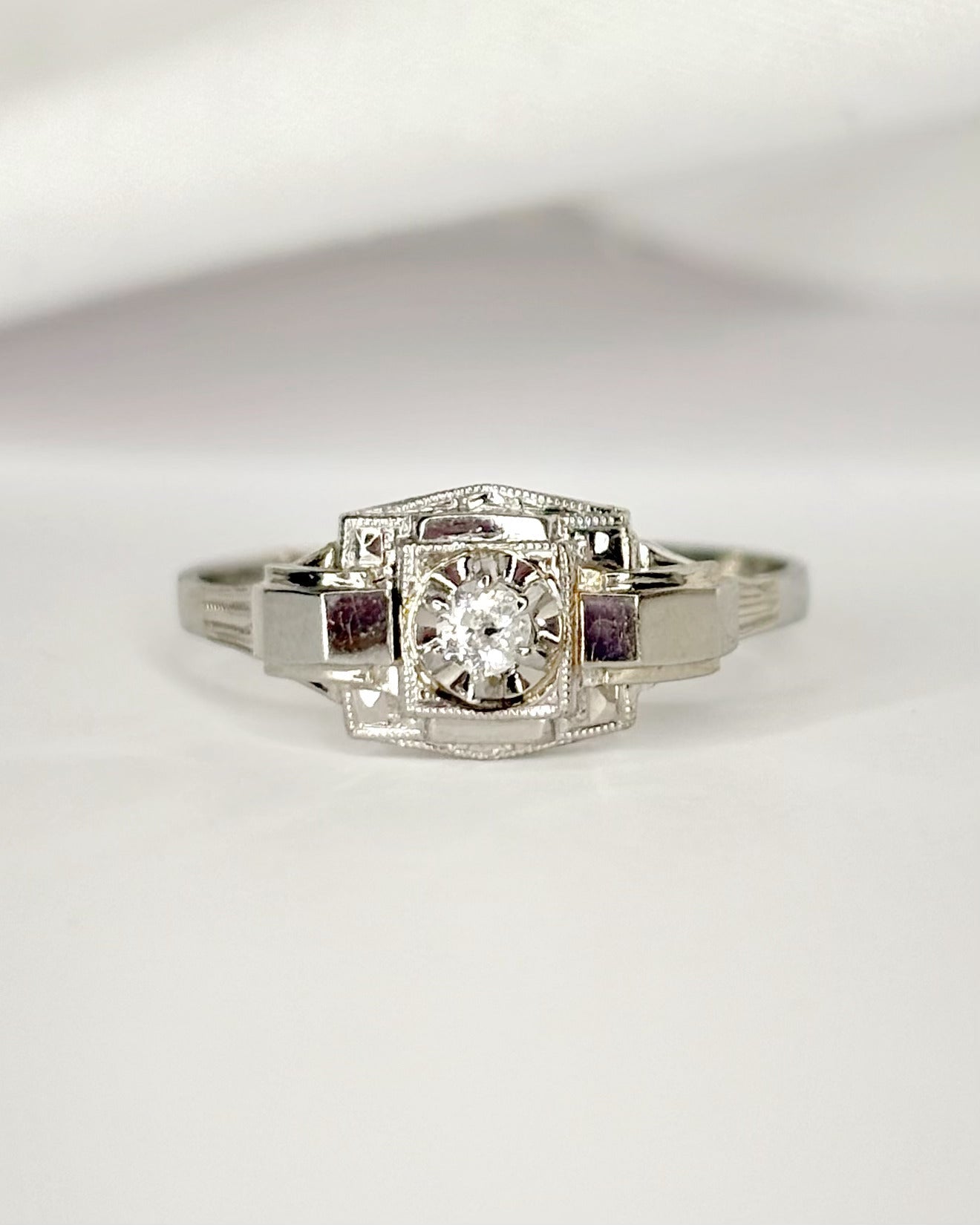 Bague Art-Déco Diamant "Jeanne" - Elliade Paris