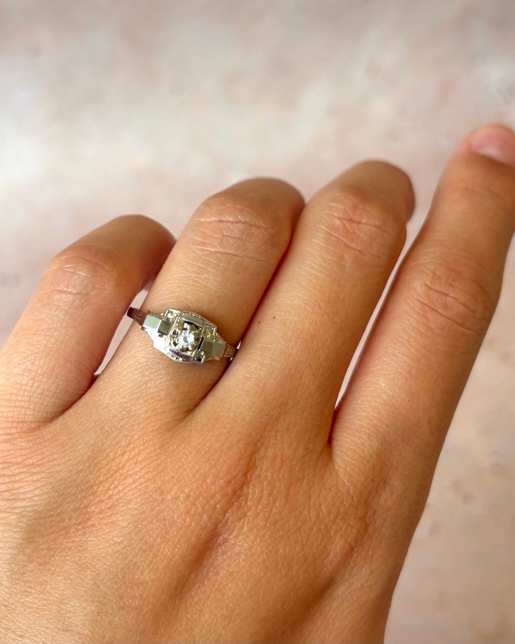 Bague Art-Déco Diamant "Jeanne" - Elliade Paris