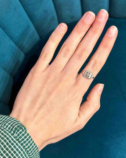 Bague Art - Déco Diamant &quot;Juliane&quot; - Elliade Paris
