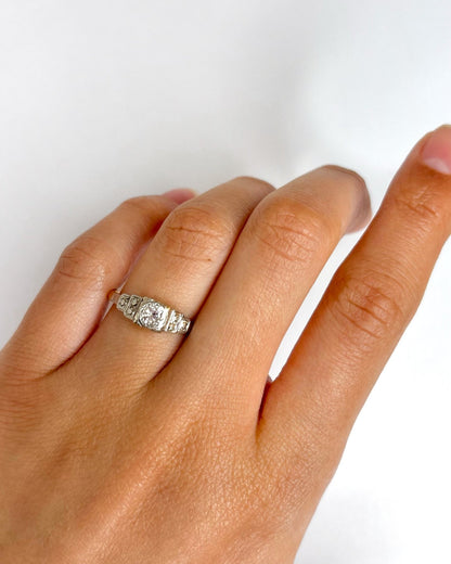 Bague Art - Déco Diamant "Lise" - Elliade Paris