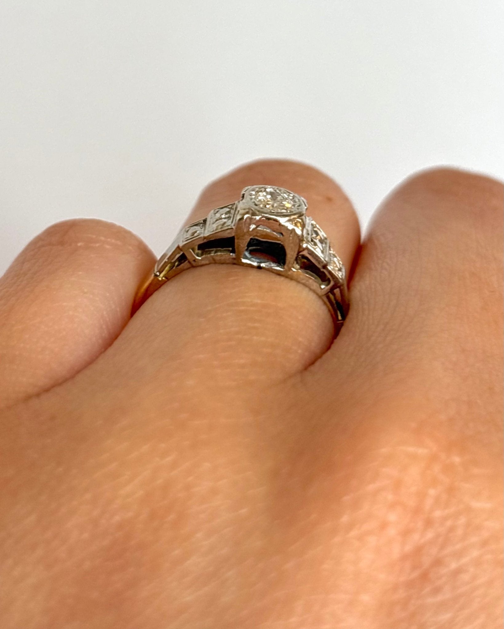 Bague Art - Déco Diamant "Lise" - Elliade Paris