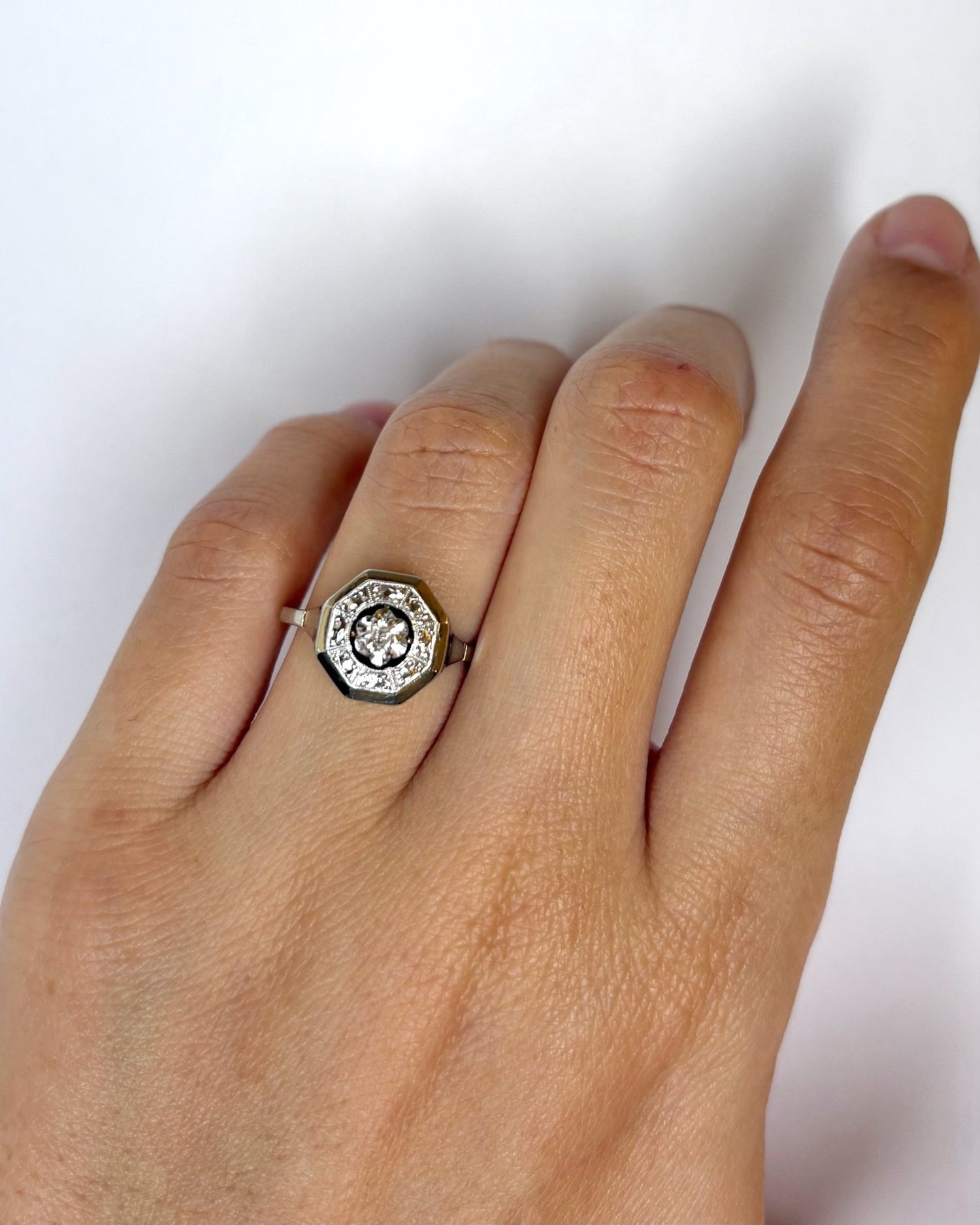 Bague Art Déco Diamant &quot;Lorie&quot; - Elliade Paris