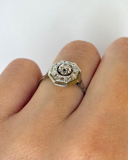 Bague Art Déco Diamant &quot;Lorie&quot; - Elliade Paris