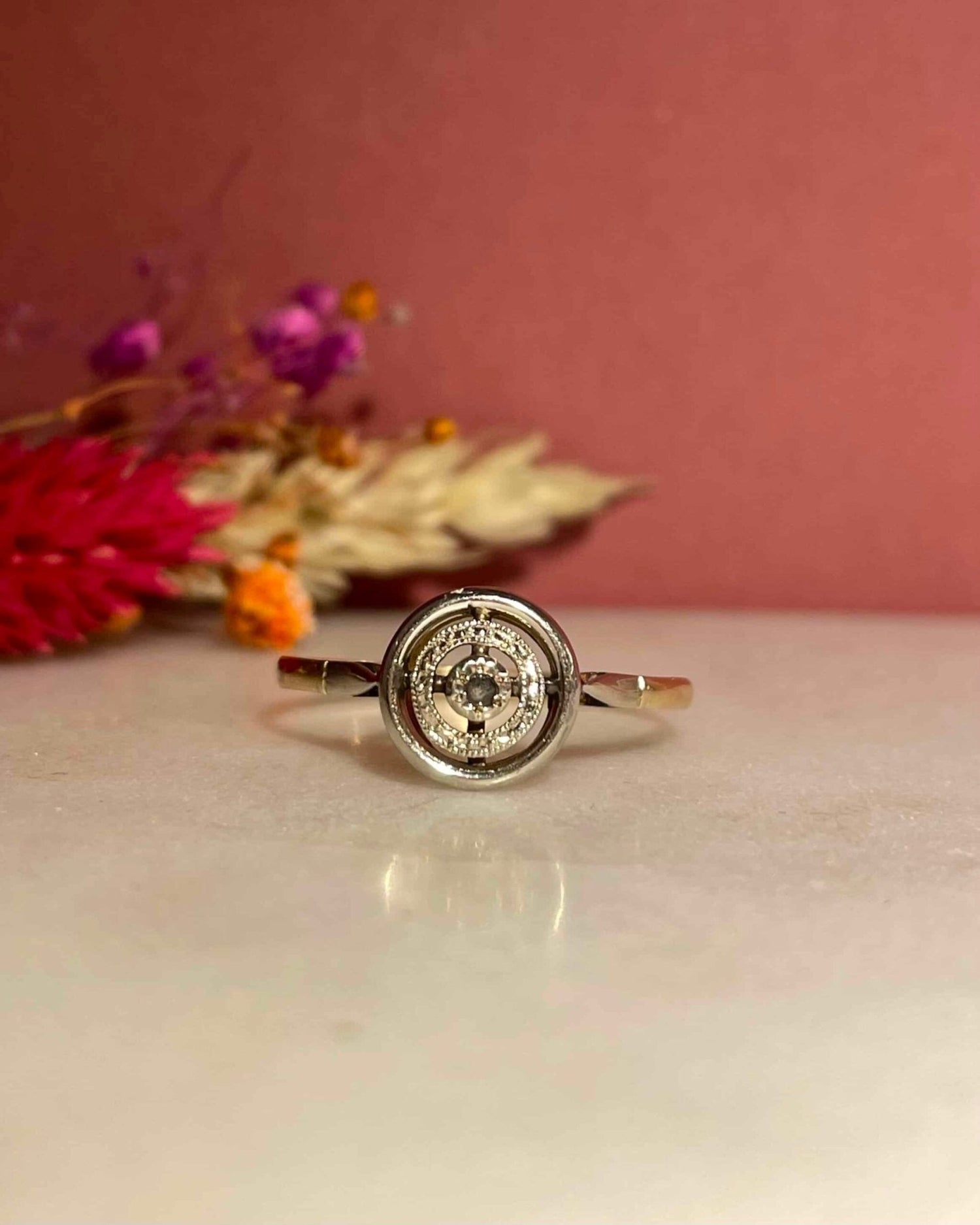 Bague Art - Déco Diamant &quot;Louna&quot; - Elliade Paris