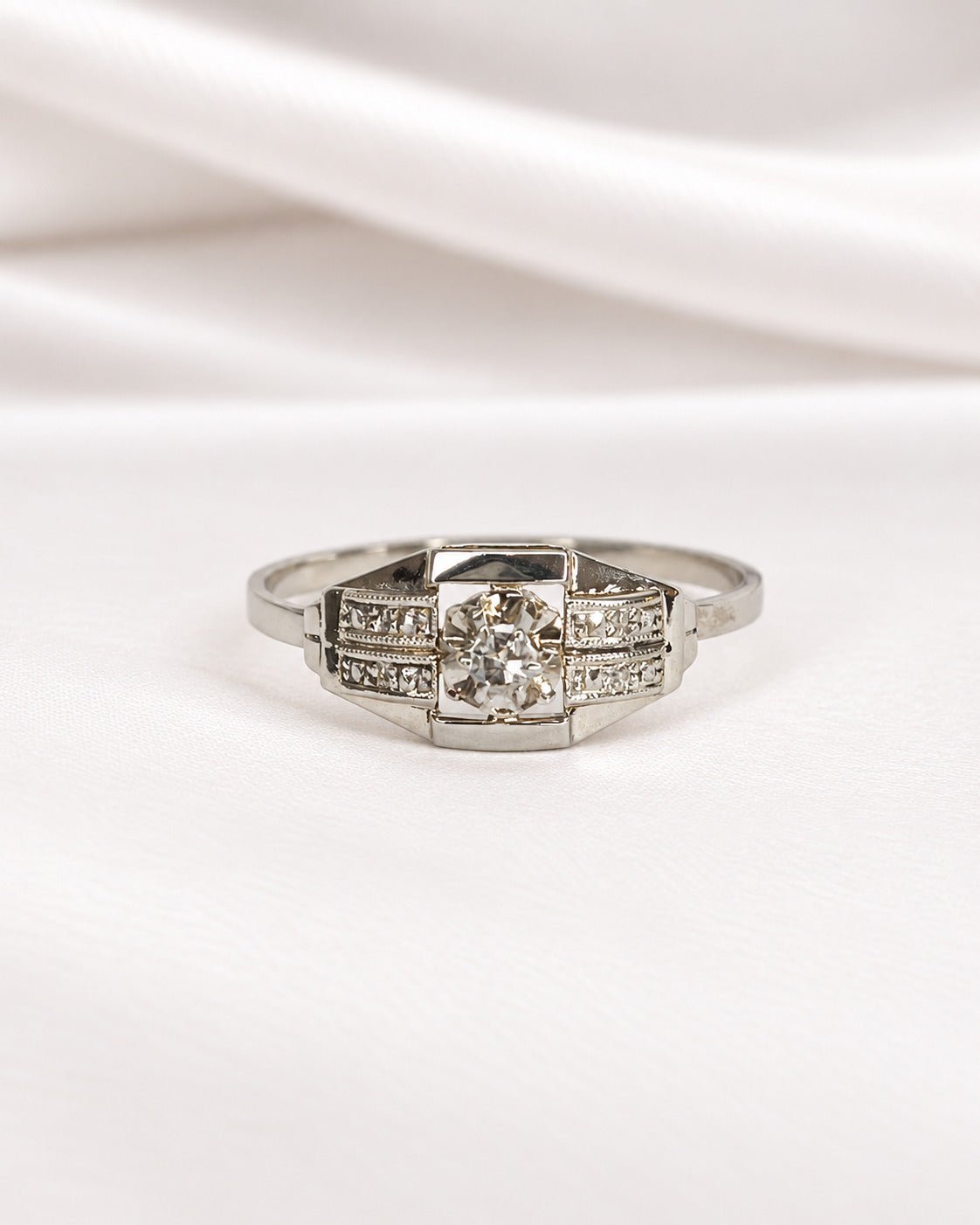 Bague Art-Déco Diamant "Malou" - Elliade Paris