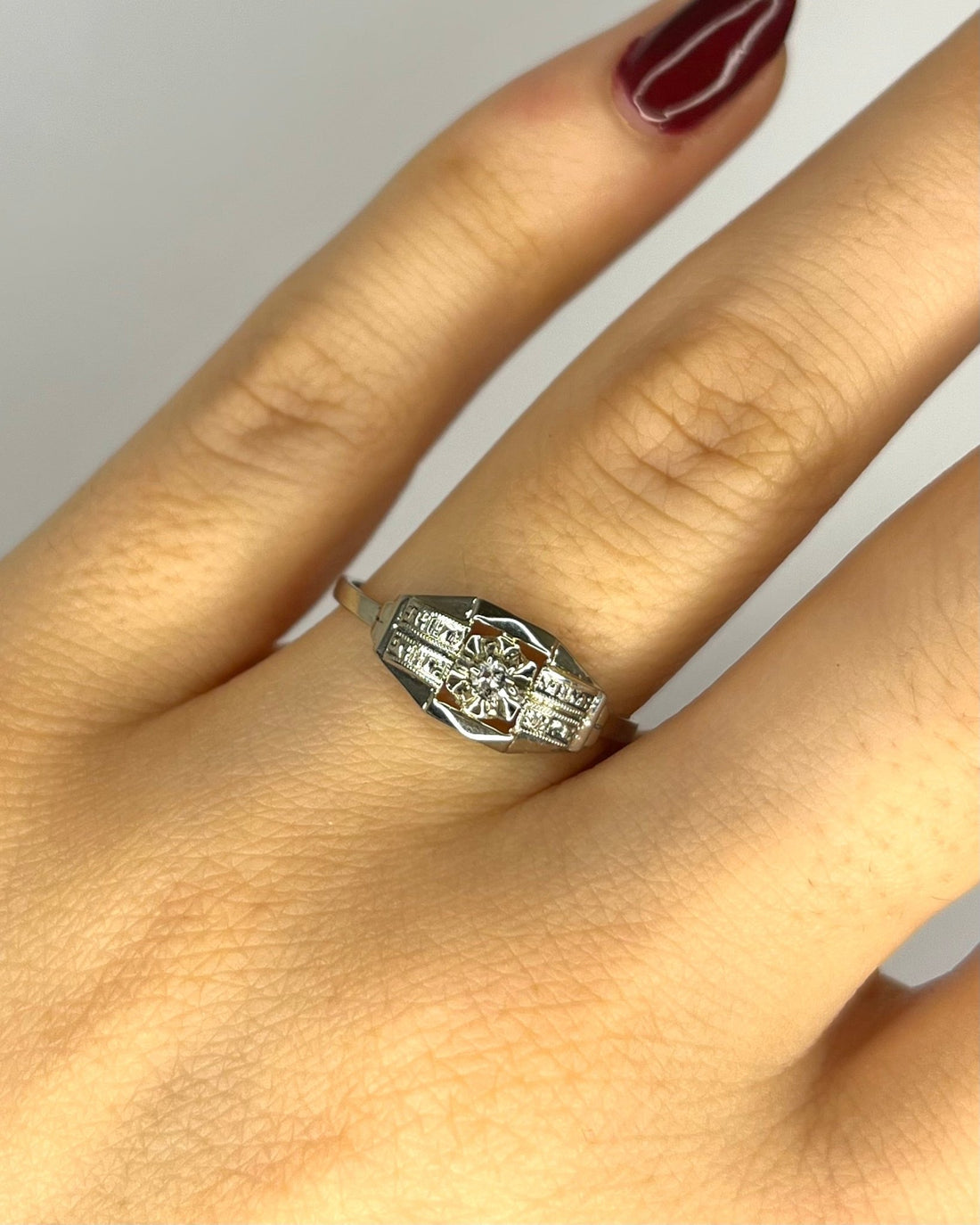 Bague Art - Déco Diamant "Malou" - Elliade Paris