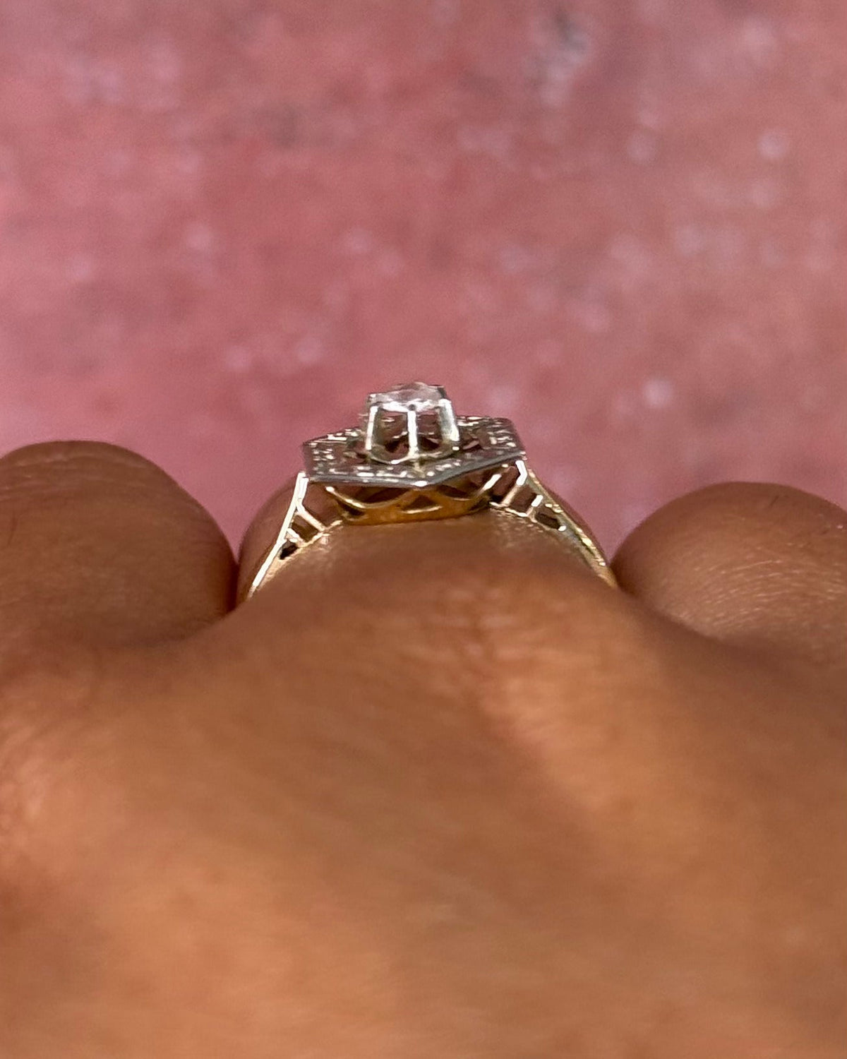 Bague Art-Déco Diamant &amp; Or "Barbara" - Elliade Paris