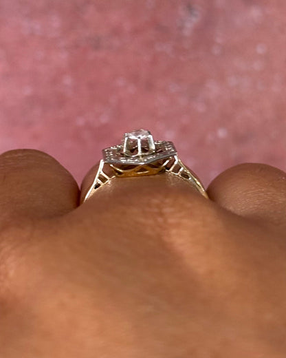 Bague Art-Déco Diamant &amp; Or "Barbara" - Elliade Paris