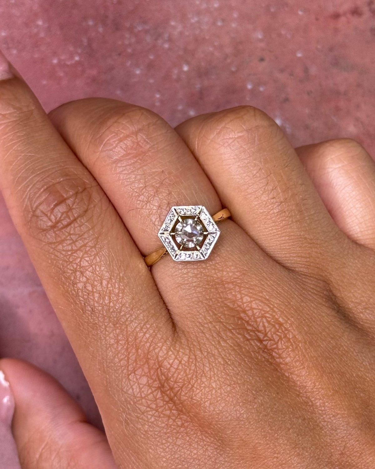 Bague Art-Déco Diamant &amp; Or "Barbara" - Elliade Paris