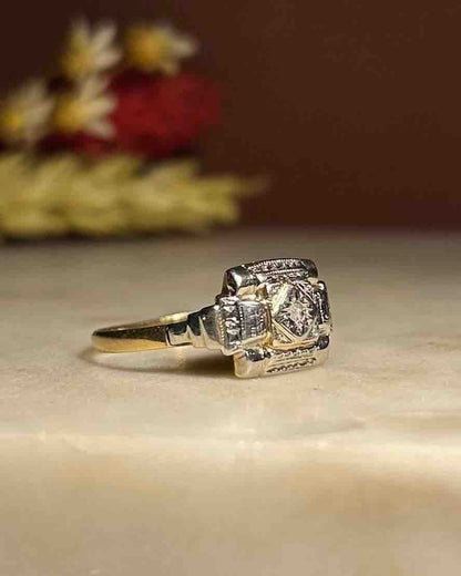 Bague Art - déco Diamant &quot;Oumaïma&quot; - Elliade Paris