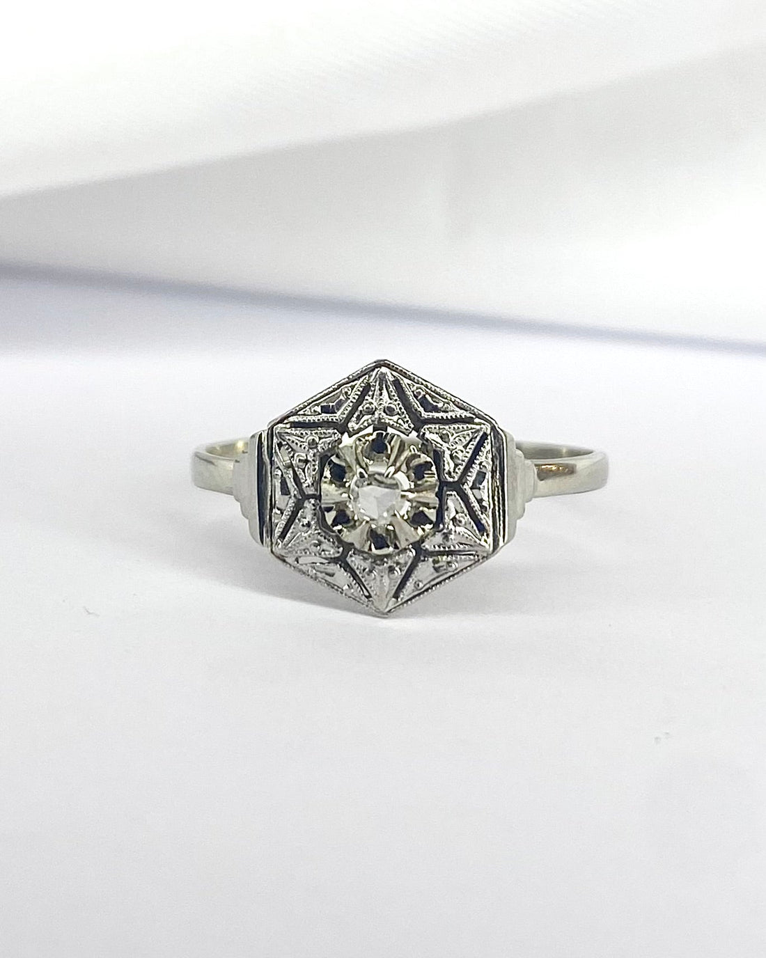 Bague Art Déco Diamant "Romane" - Elliade Paris